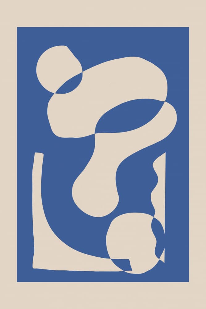Flowing Abstract Shapes by Melloi Art Prints — canvas wall art