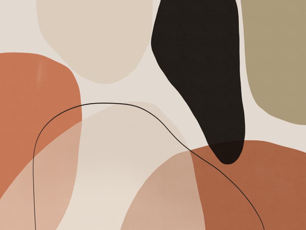 Earthy Abstract Shapes by Little Dean — canvas wall art
