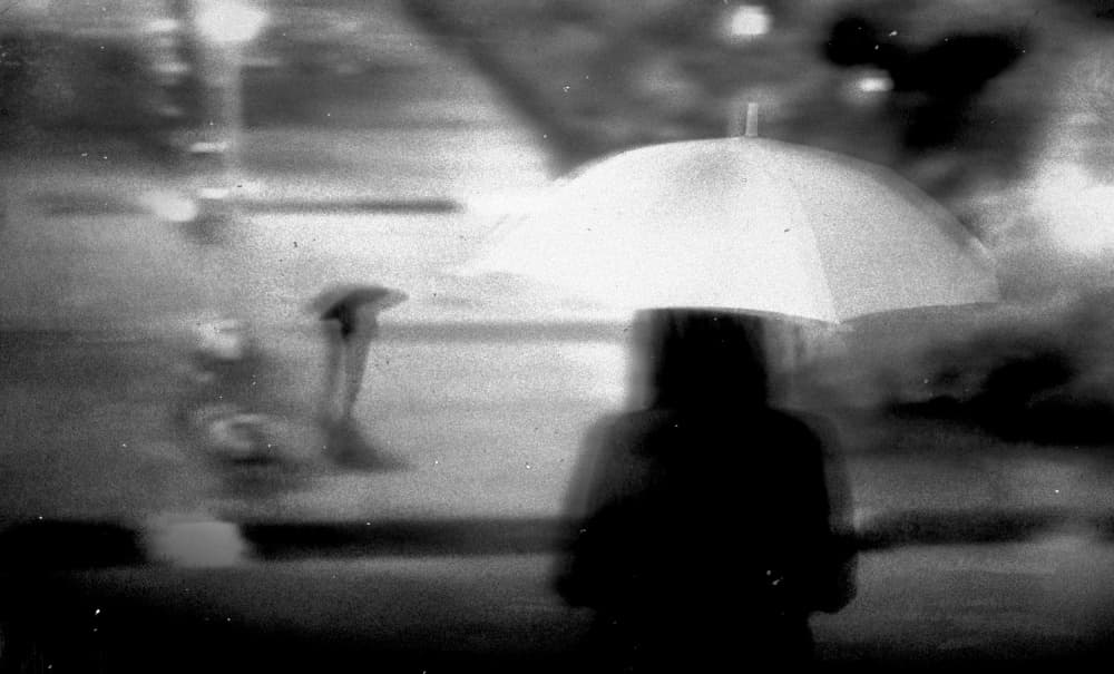 Rainy Night Umbrella by Teruhiko Tsuchida — canvas wall art