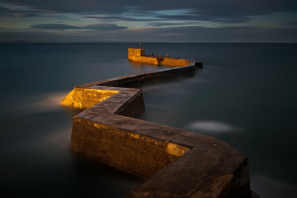 Golden Pier At Dusk by Wojciech Kruczynski — canvas wall art