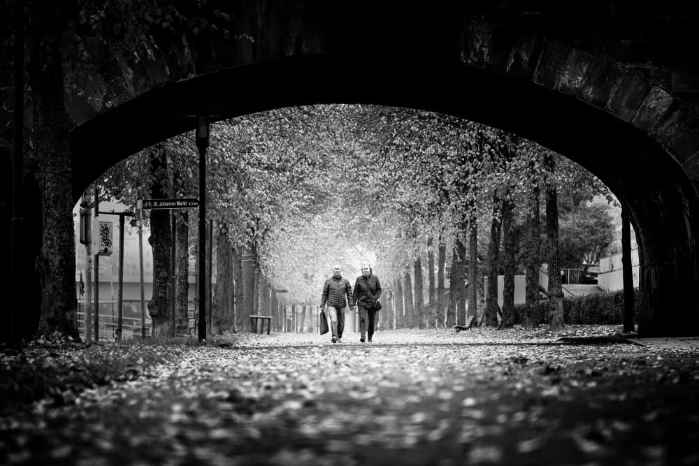 Autumn Archway Stroll by Eiji Yamamoto — canvas wall art