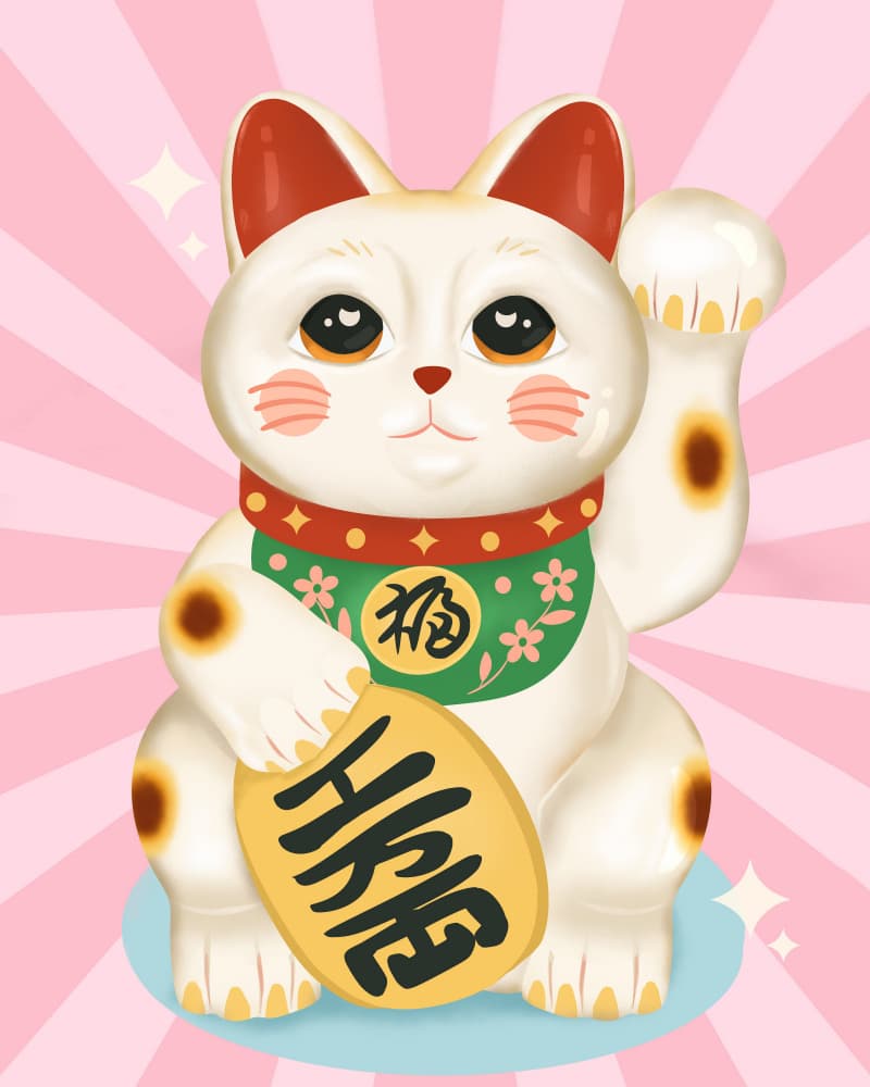 Maneki Neko by Petra Lizde — canvas wall art