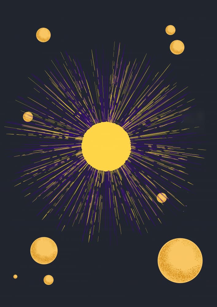 Cosmic Sunburst by Nicholas — canvas wall art
