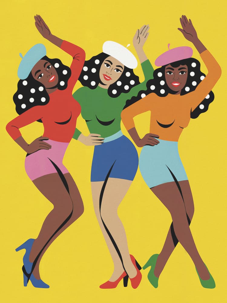 Vibrant Dance Trio by Andreas Magnusson — canvas wall art