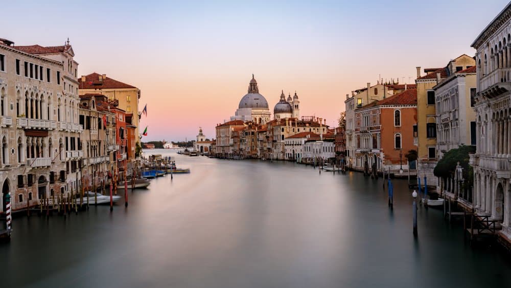 Venice Grand Canal Sunset by Marnix Detollenaere — canvas wall art