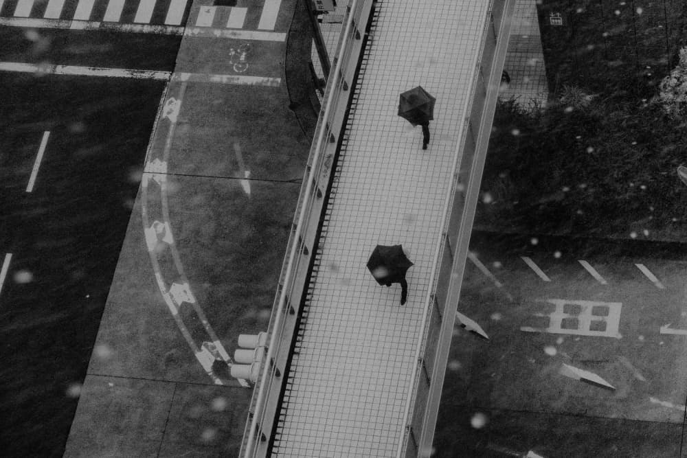 Rainy City Walk by Haruyo Sakamoto — canvas wall art