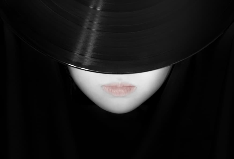 Pink Lips Vinyl Mystery by Takashi Suzuki — canvas wall art