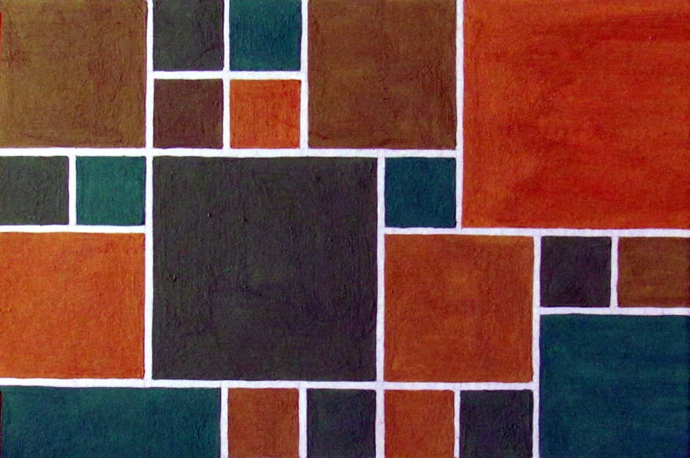 Geometric Color Blocks by Claudio Boczon — canvas wall art