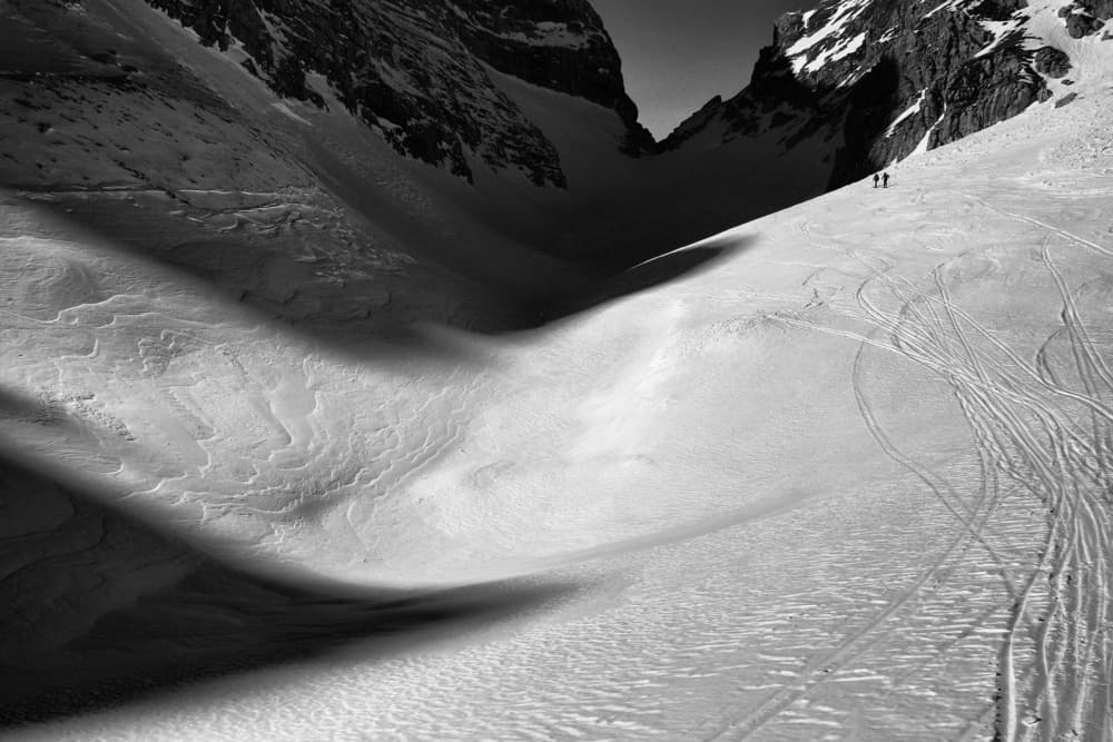 Alpine Winter Shadows by Aleš Klabus — canvas wall art