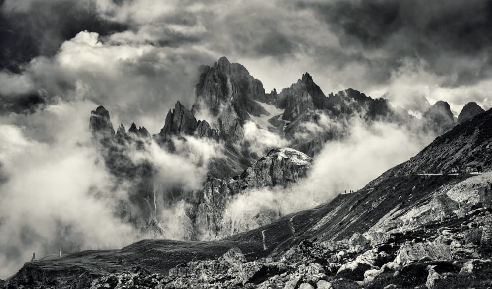 Dramatic Mountain Landscape by mihai ian nedelcu — canvas wall art
