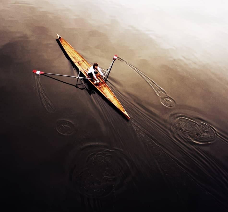Quiet Sculling Journey by Fulvio Pellegrini — canvas wall art