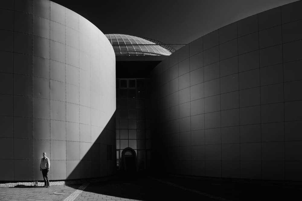 Curved Architectural Light by Jure Kravanja — canvas wall art