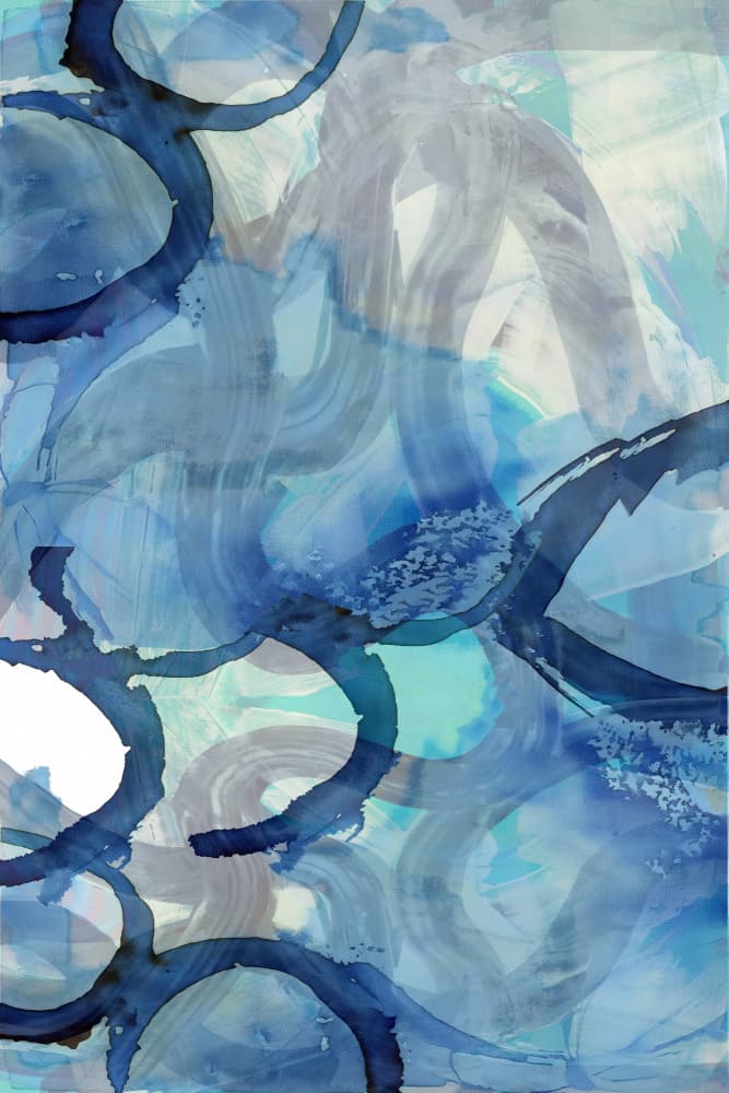 Fluid Blue Abstract by cartissi — canvas wall art