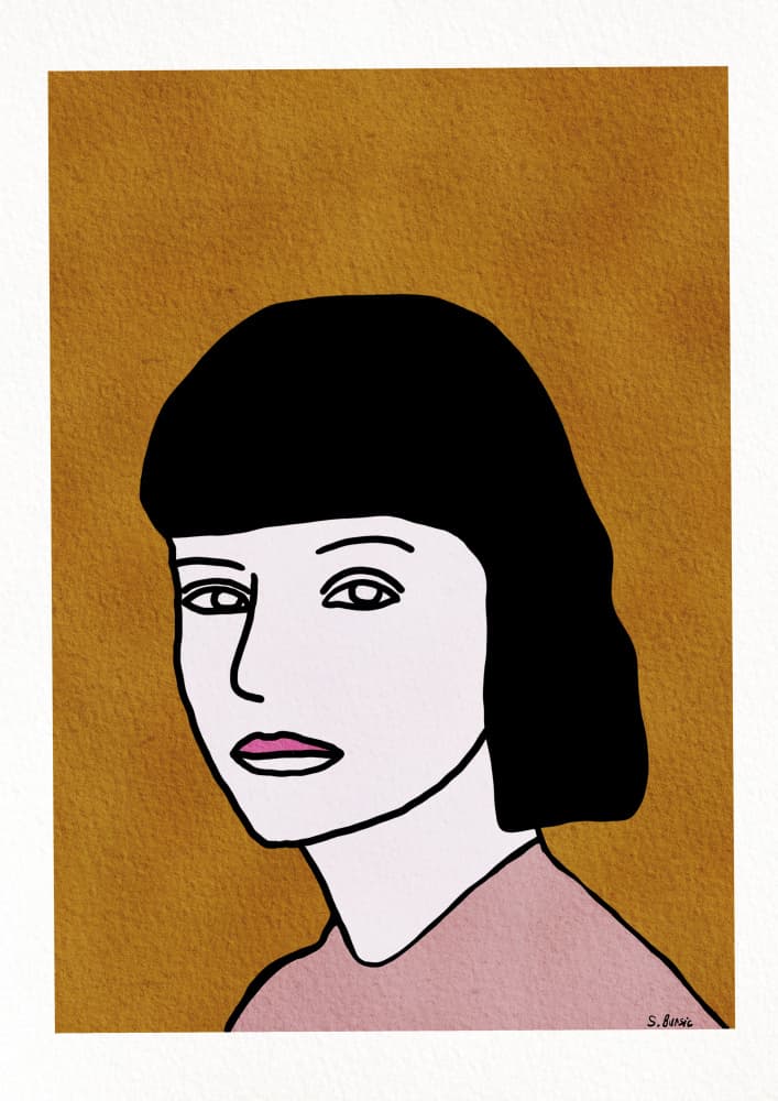 Minimalist Woman Portrait by Sharyn Bursic — canvas wall art