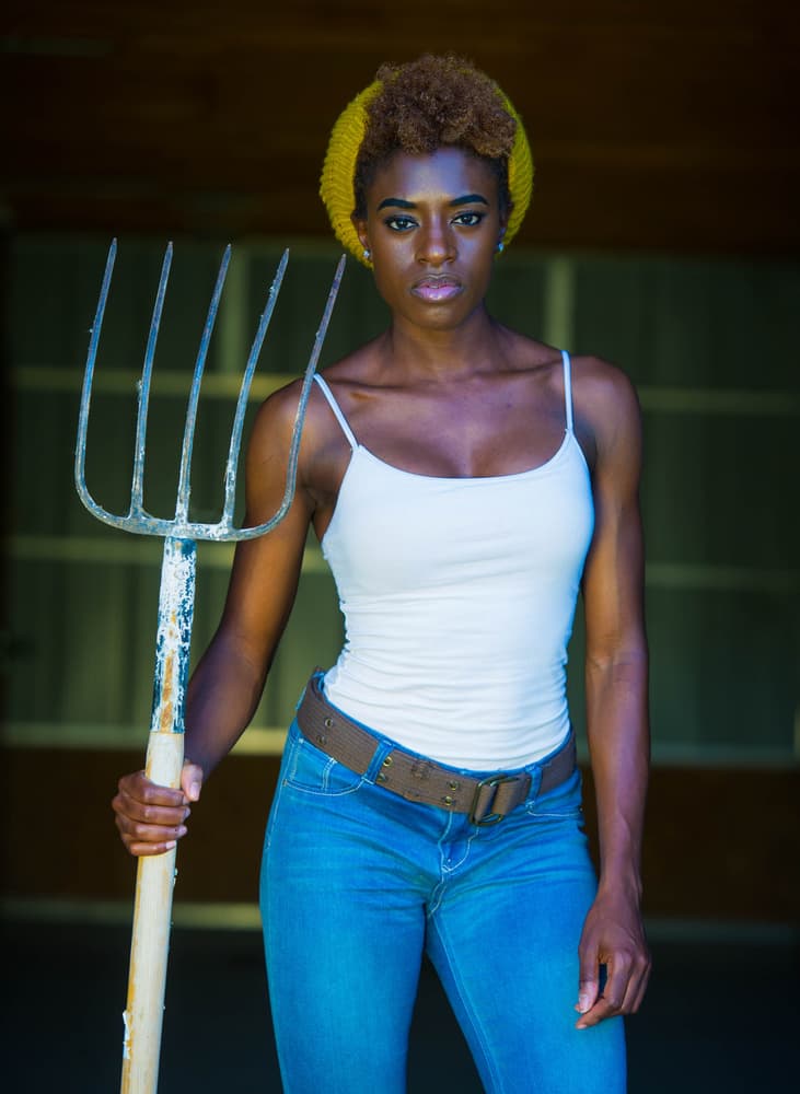 Determined Farm Woman by Hans ML Spiegel — canvas wall art