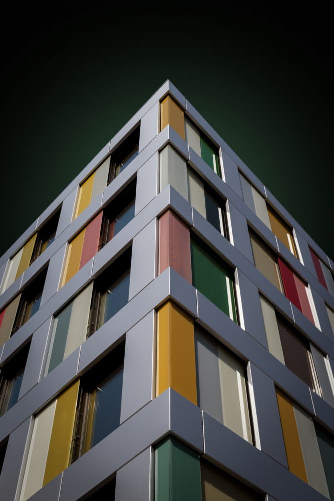 Vibrant Urban Geometry by Luigi Greco — canvas wall art