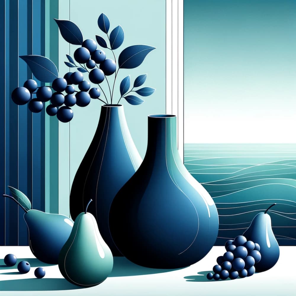 Serene Blue Ocean Still Life by David Galan — canvas wall art
