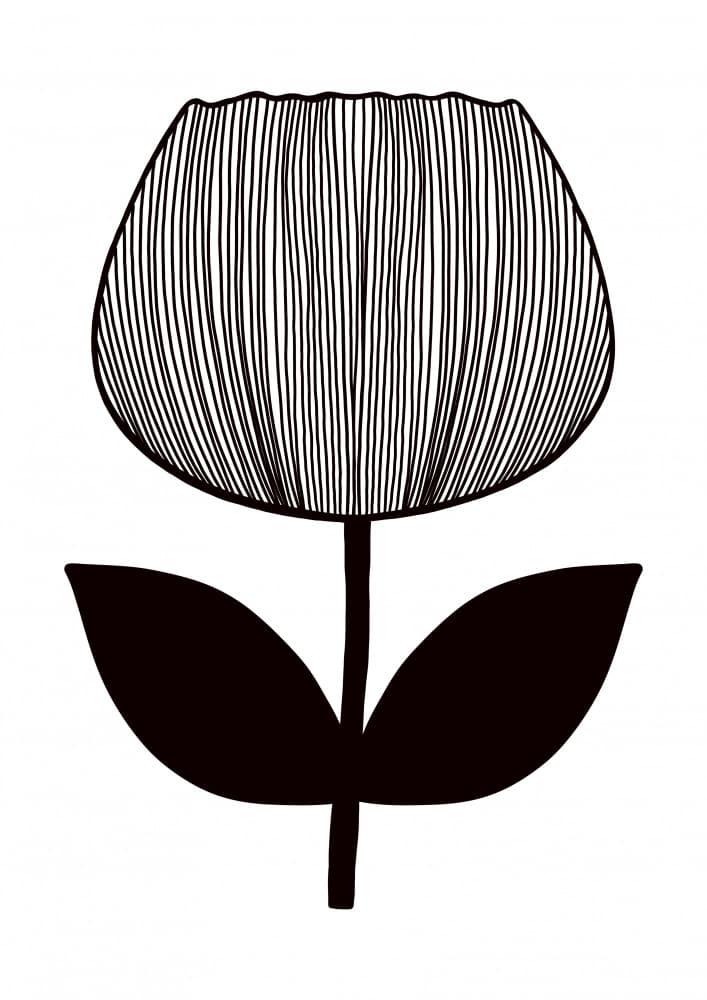 Minimalist Black Flower