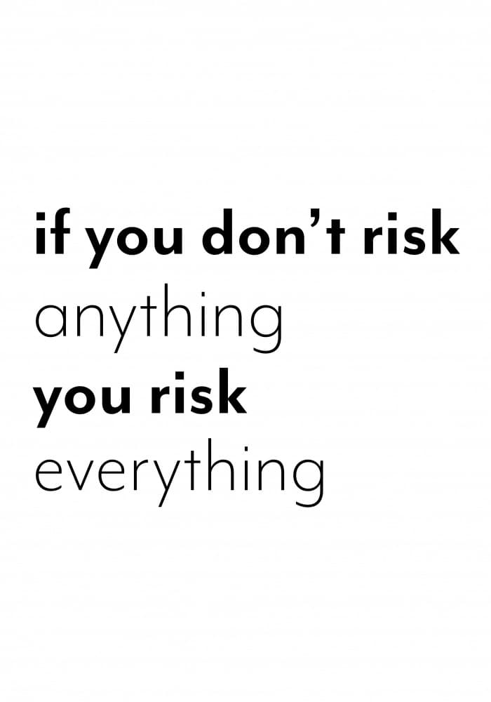 Motivational Risk Quote by Pictufy Studio II — canvas wall art