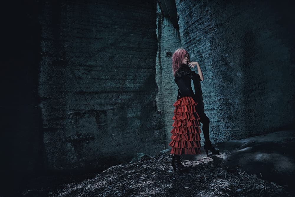 Gothic Woman Red Skirt by KOIKI — canvas wall art