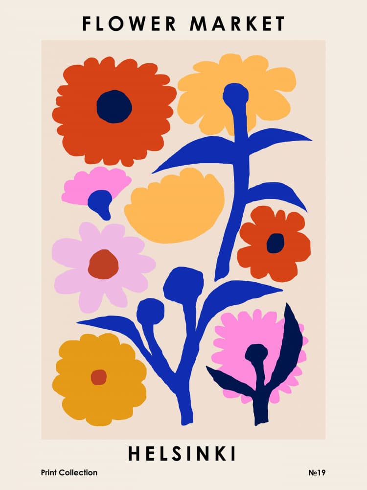 Flower Market. Helsinki by NKTN — canvas wall art