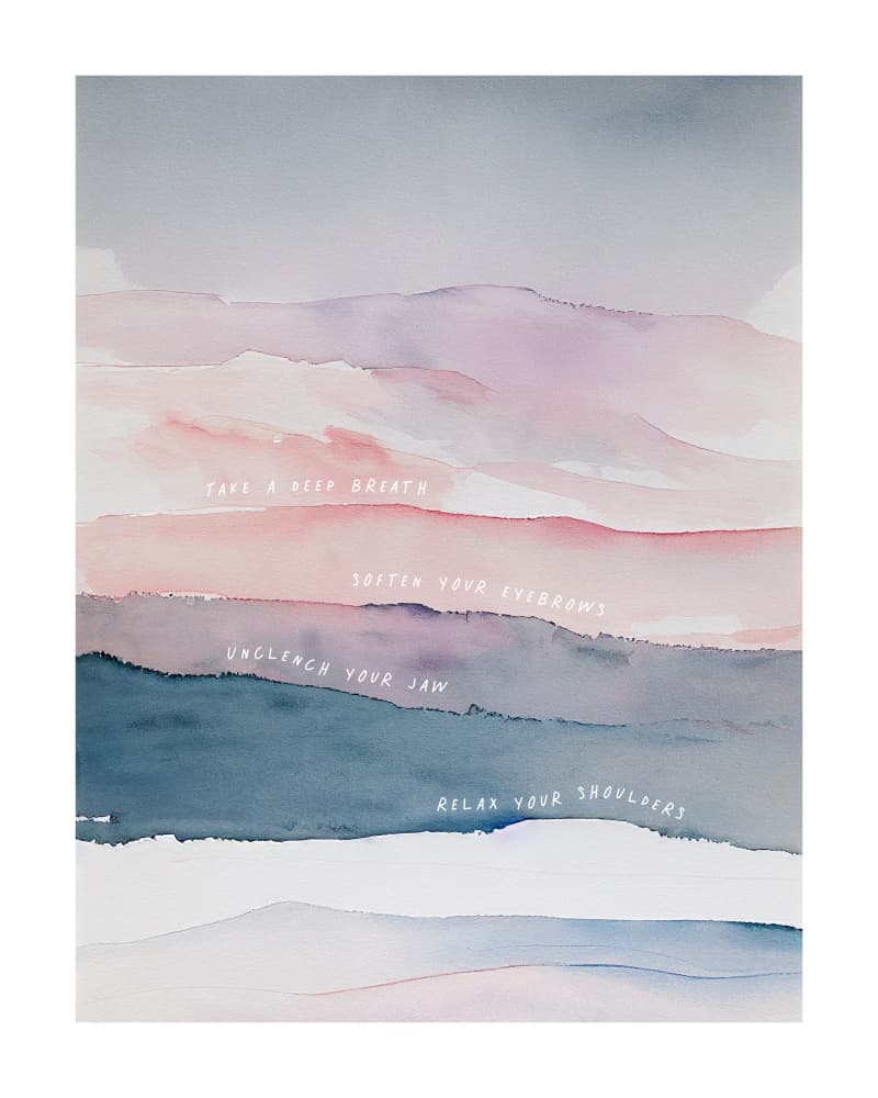Soft Mindfulness Landscape by KsanaKalpa — canvas wall art