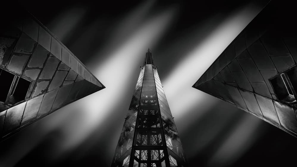 Skyscraper Dynamic Sky by Despird Zhang — canvas wall art