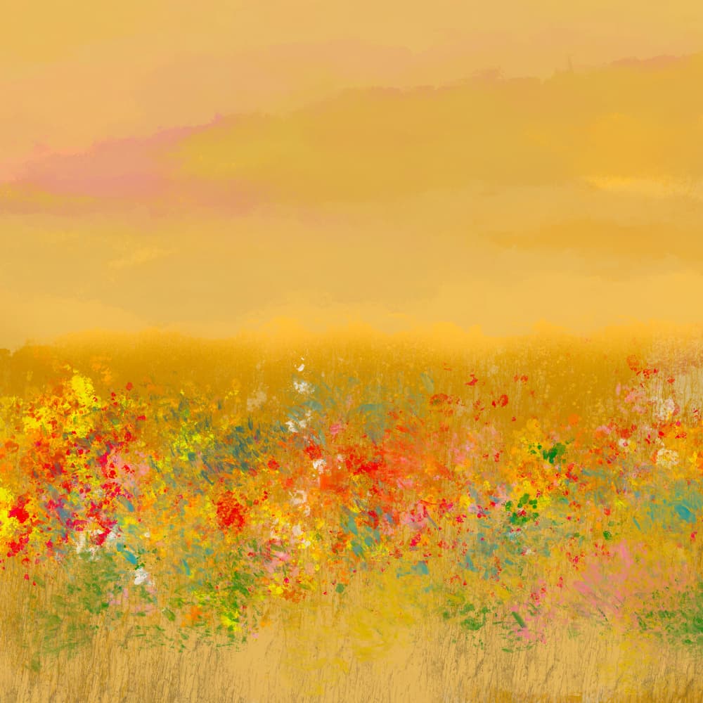 Vibrant Flower Meadow by Cesare Bellassai Art — canvas wall art