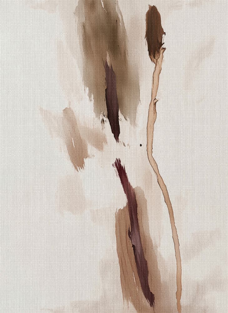 Organic Brown Strokes by Alma — canvas wall art