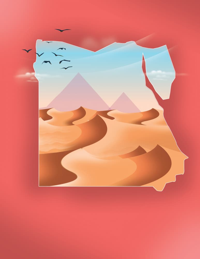 Egyptian Desert Pyramids by Nicholas — canvas wall art