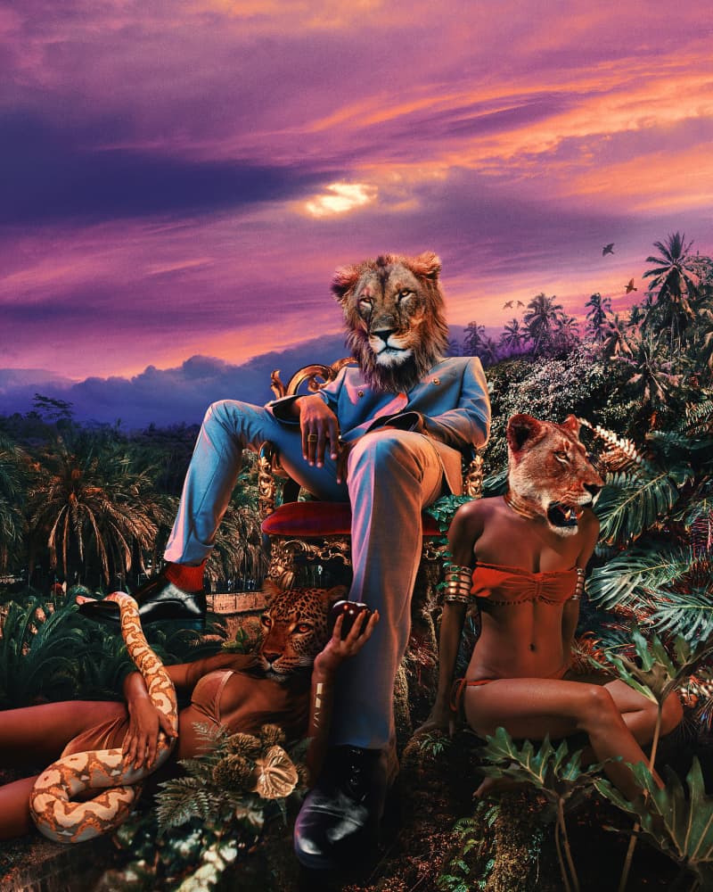 Animal Mafia by Paste in Place — canvas wall art