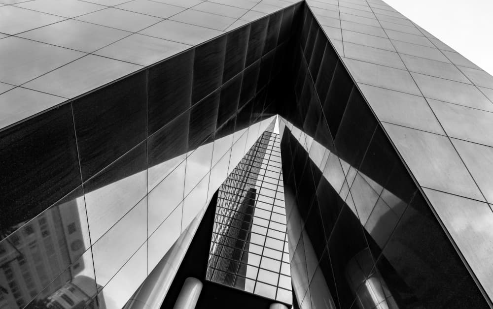 Geometric Glass Facade by Jaap Koer — canvas wall art