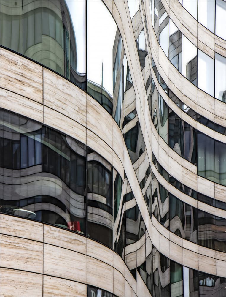 Wavy Building Reflections by Gilbert Claes — canvas wall art
