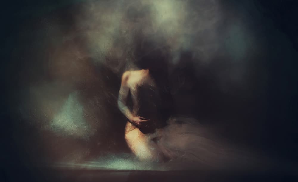 Dark Figure Ethereal Smoke by Sherin.Abdou — canvas wall art