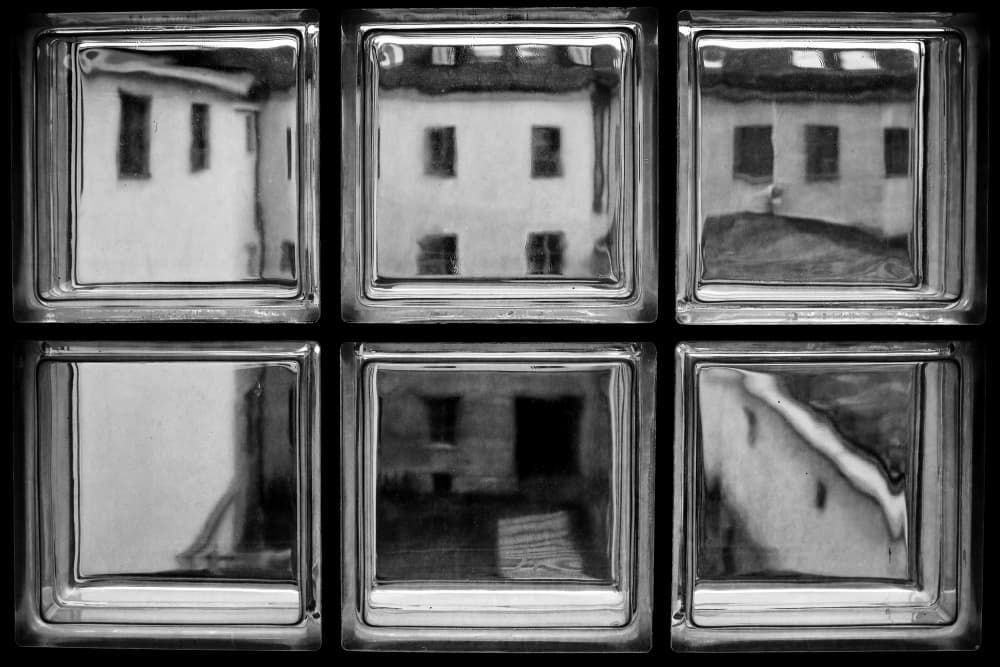 Distorted Glass Reflection by Roswitha Schleicher-Schwarz — canvas wall art