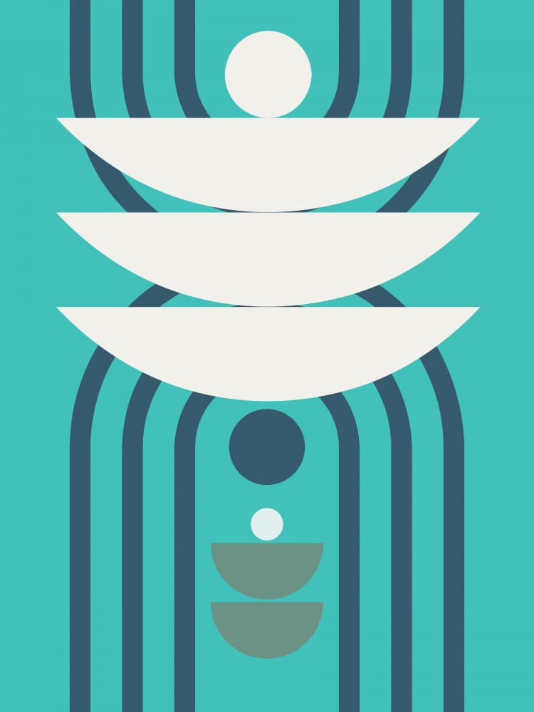 Serene Geometric Balance by Little Dean — canvas wall art