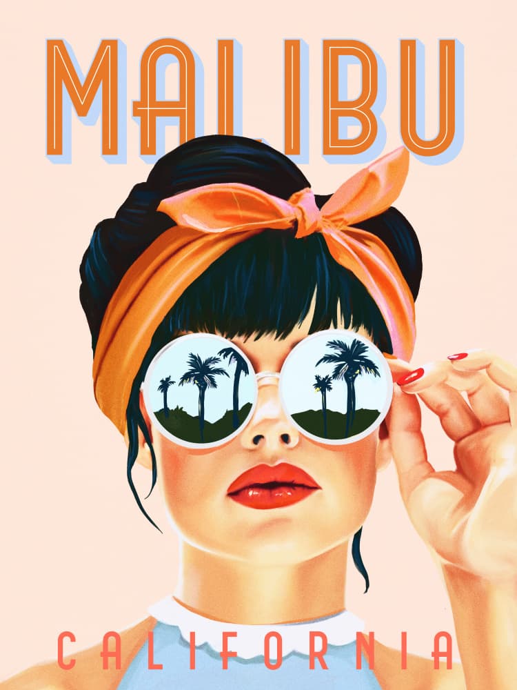 Malibu California Summer by The Whiskey Ginger — canvas wall art