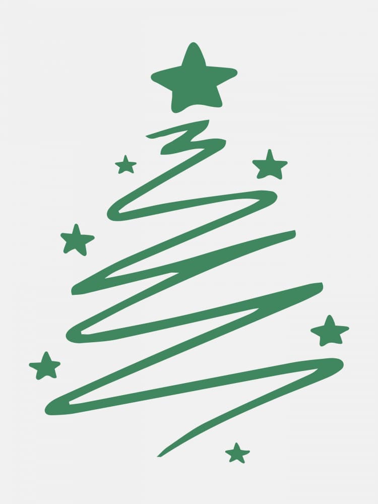 Festive Star Tree by Jolly and Dash — canvas wall art