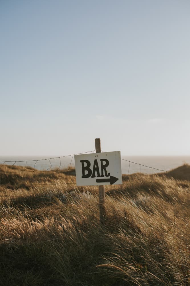 Bar Sign Coastal View by Claudia Casal — canvas wall art