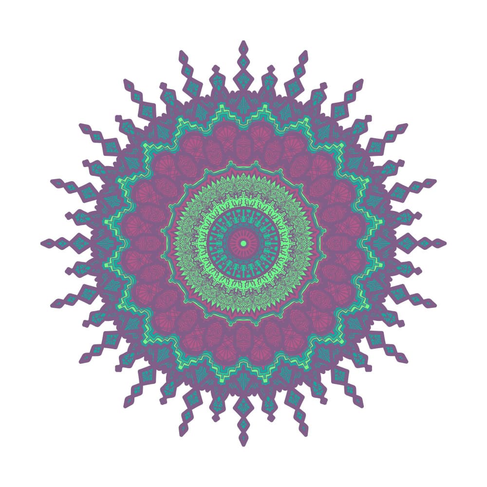 Vibrant Geometric Mandala by Marika Barsrsind — canvas wall art