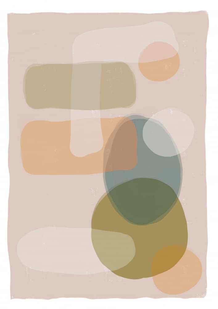 Muted Organic Shapes by Sharyn Bursic — canvas wall art