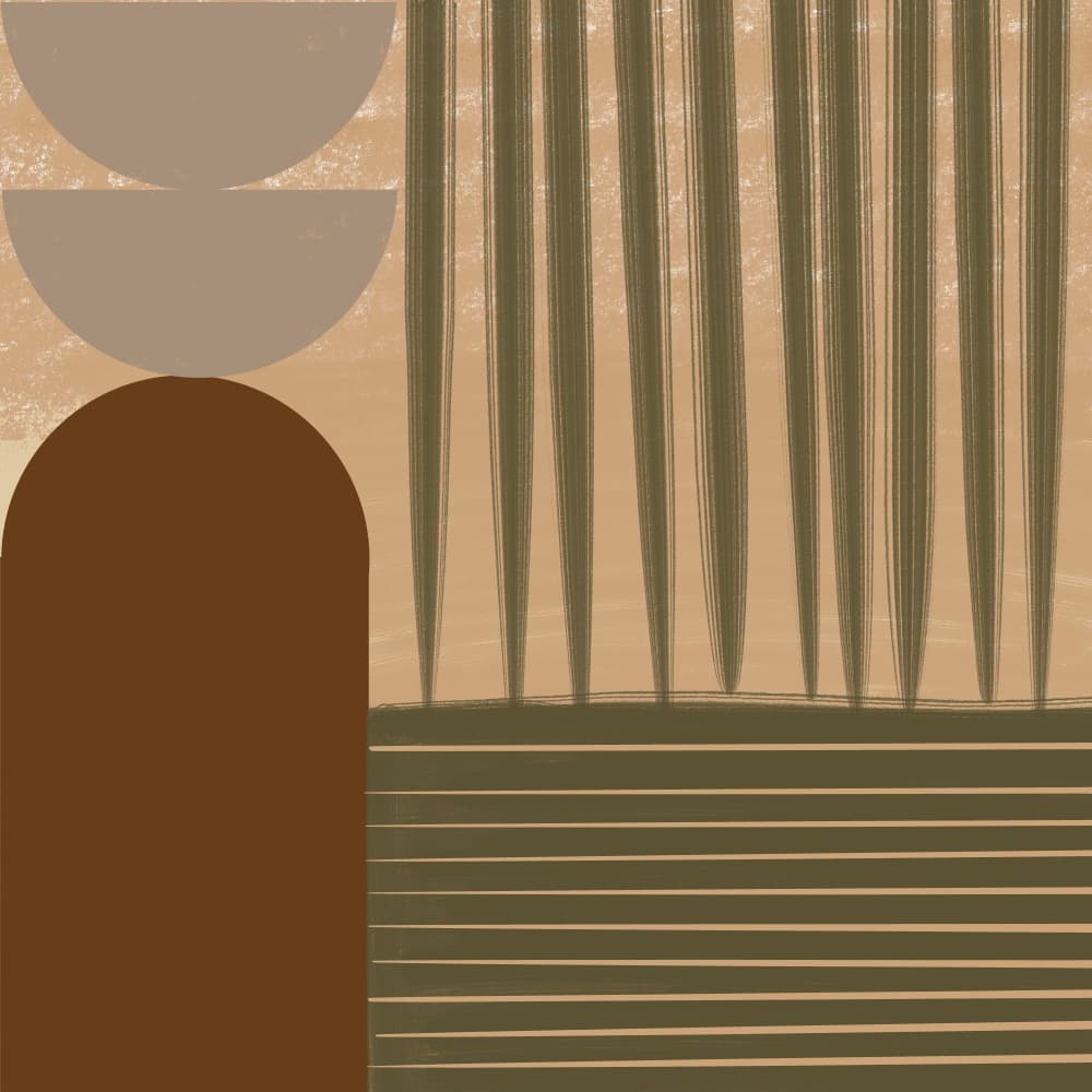 Earthy Arch and Lines by Nilesh Kulkarni — canvas wall art