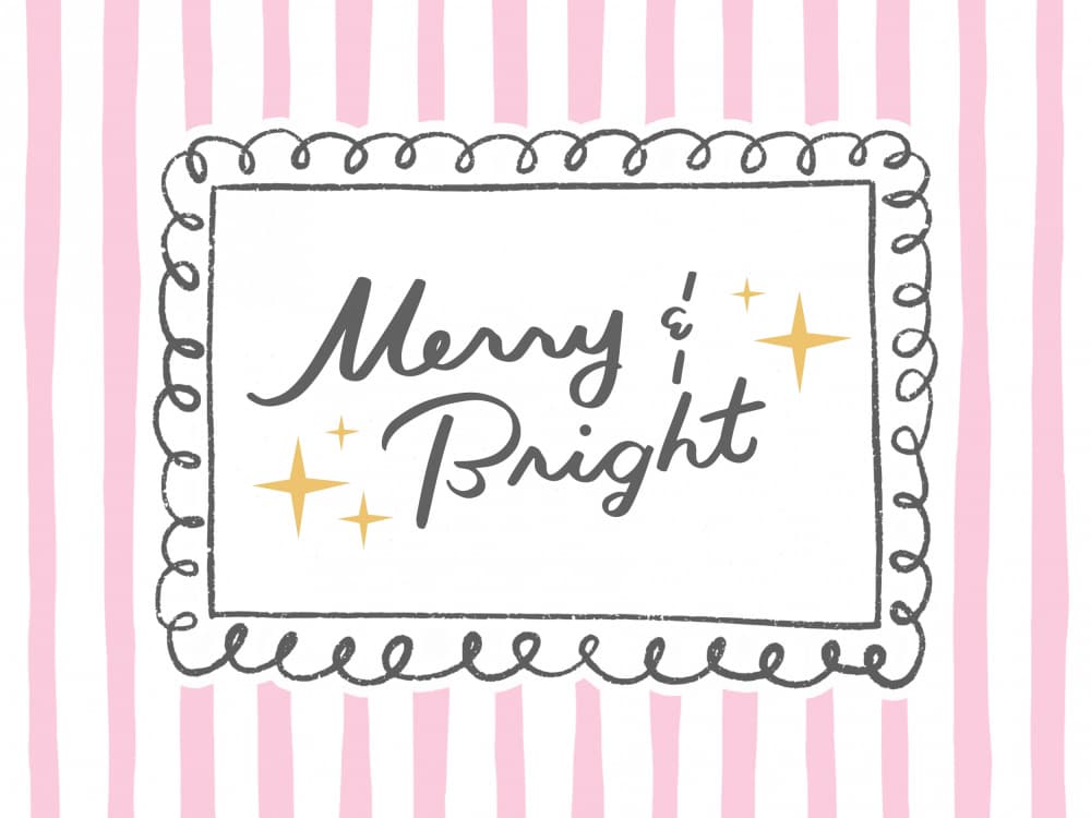 Merry Bright Holiday Cheer by Jolly and Dash — canvas wall art
