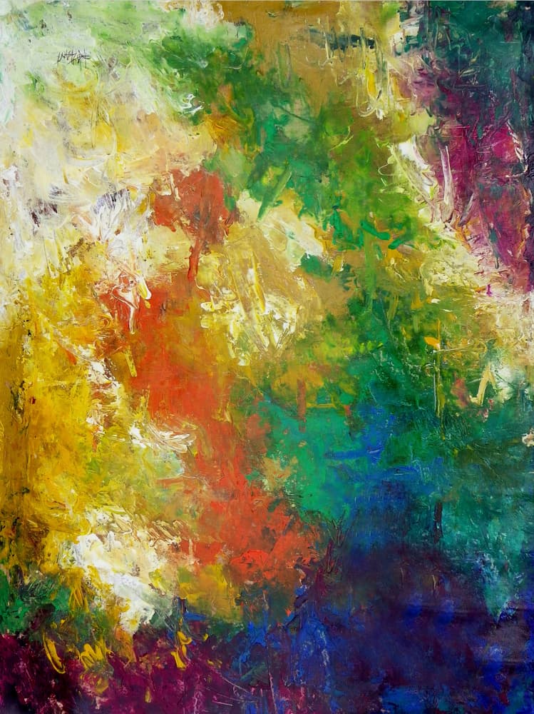 Vibrant Color Strokes by Ron Halfant — canvas wall art