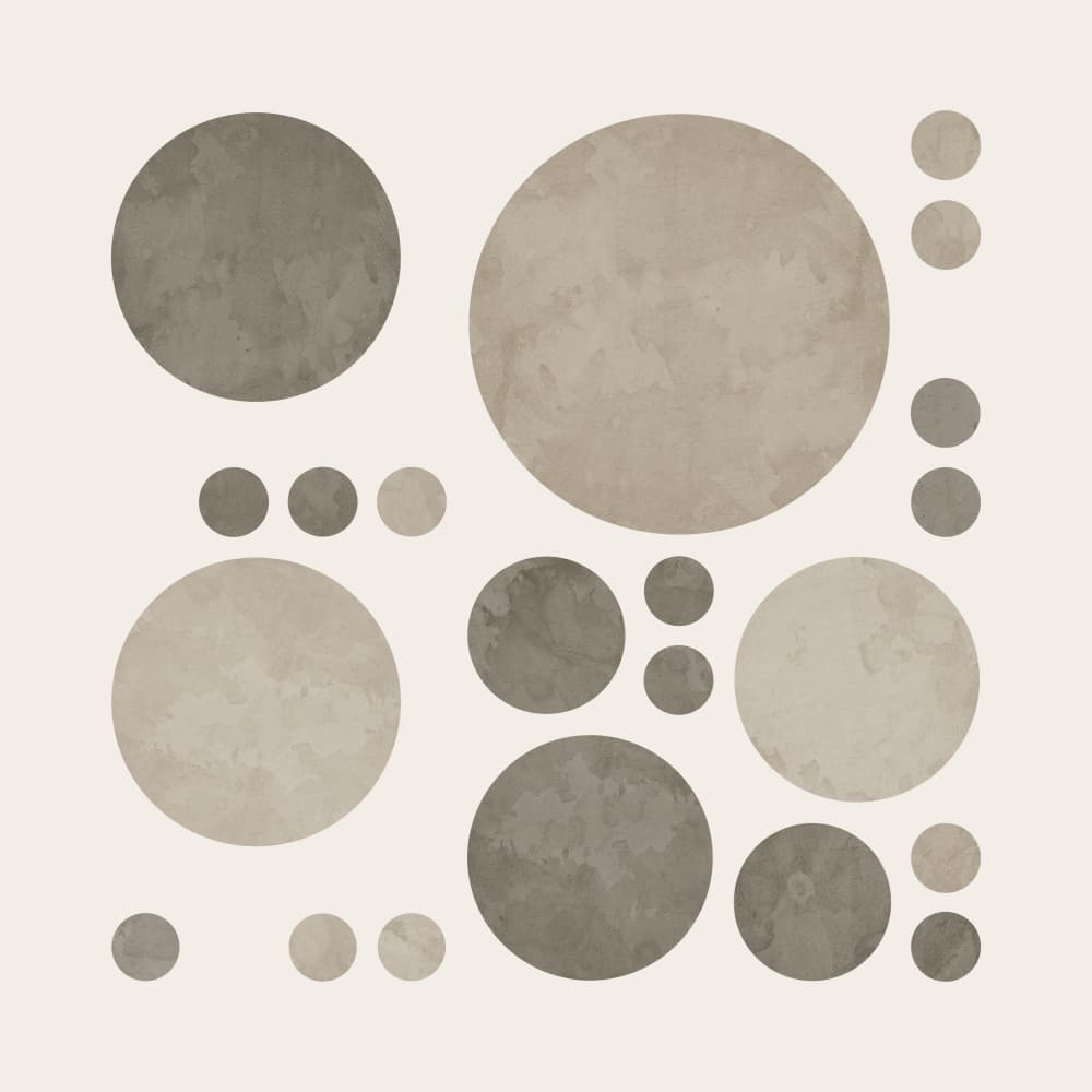 Muted Circles Abstract by Ema Paraschiv — canvas wall art