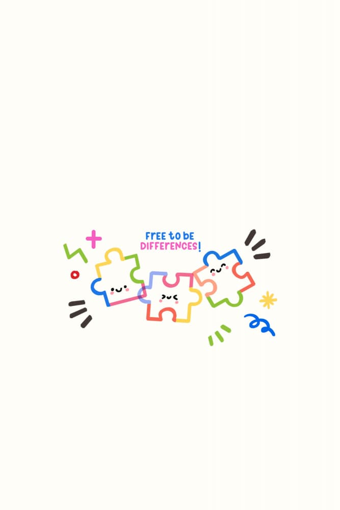 Colorful Puzzle Differences by Xuan Thai — canvas wall art