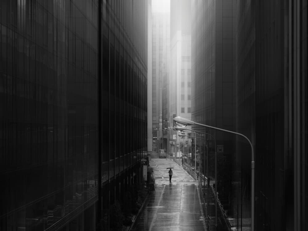 Quiet Urban Rain by Yasuhiro Takachi — canvas wall art