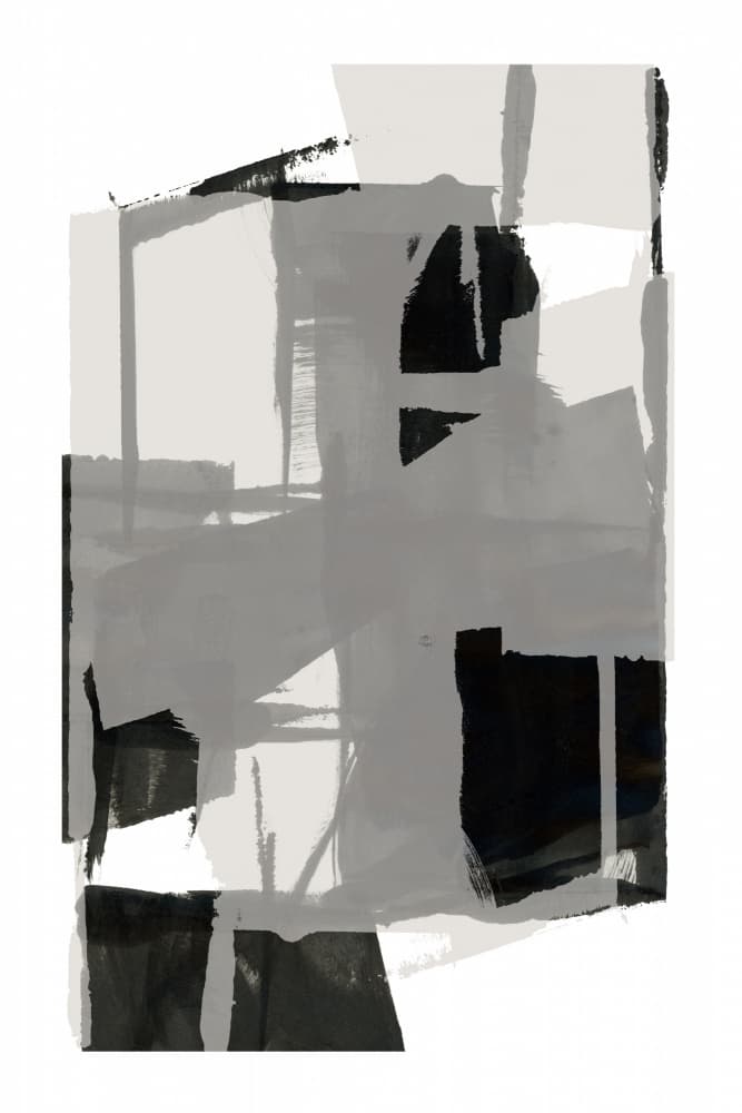Monochrome Abstract Shapes by cartissi — canvas wall art