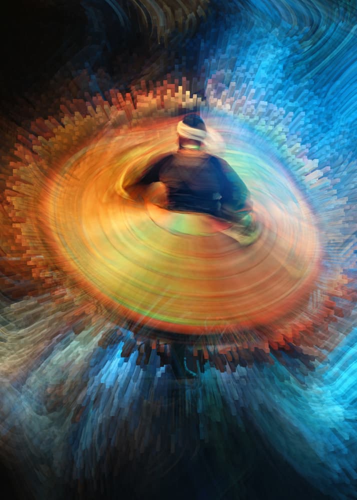 Whirling Spiritual Dance by Mohamed Shawki — canvas wall art