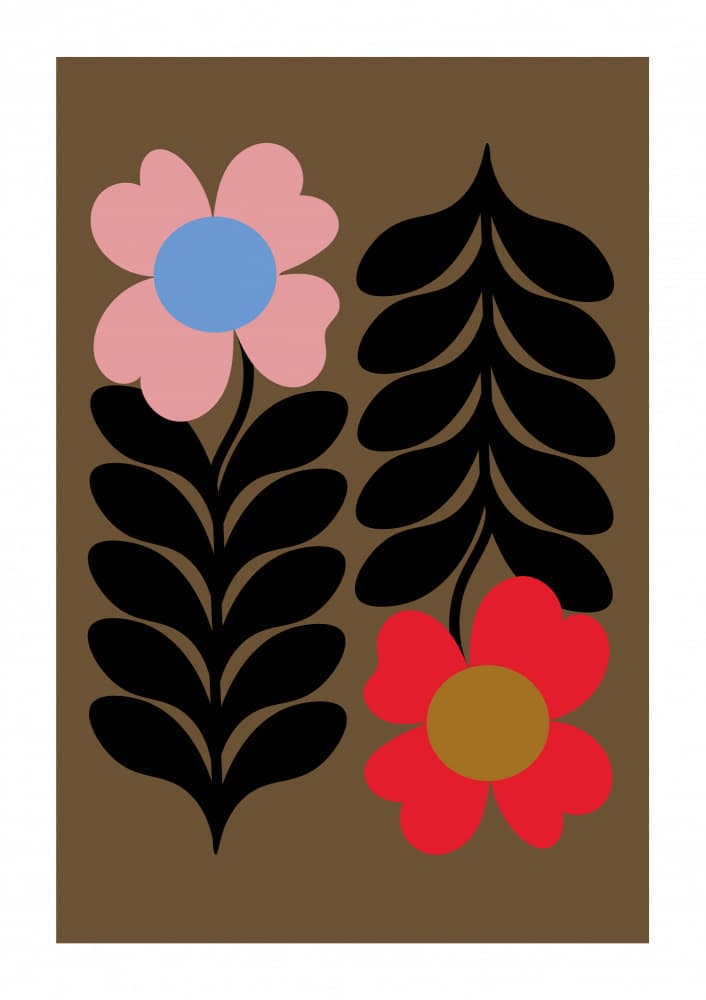 Colorful Folk Flowers by Frances Collett — canvas wall art